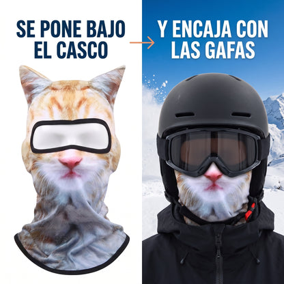 Pasamontañas Animal con Orejas para Esquí